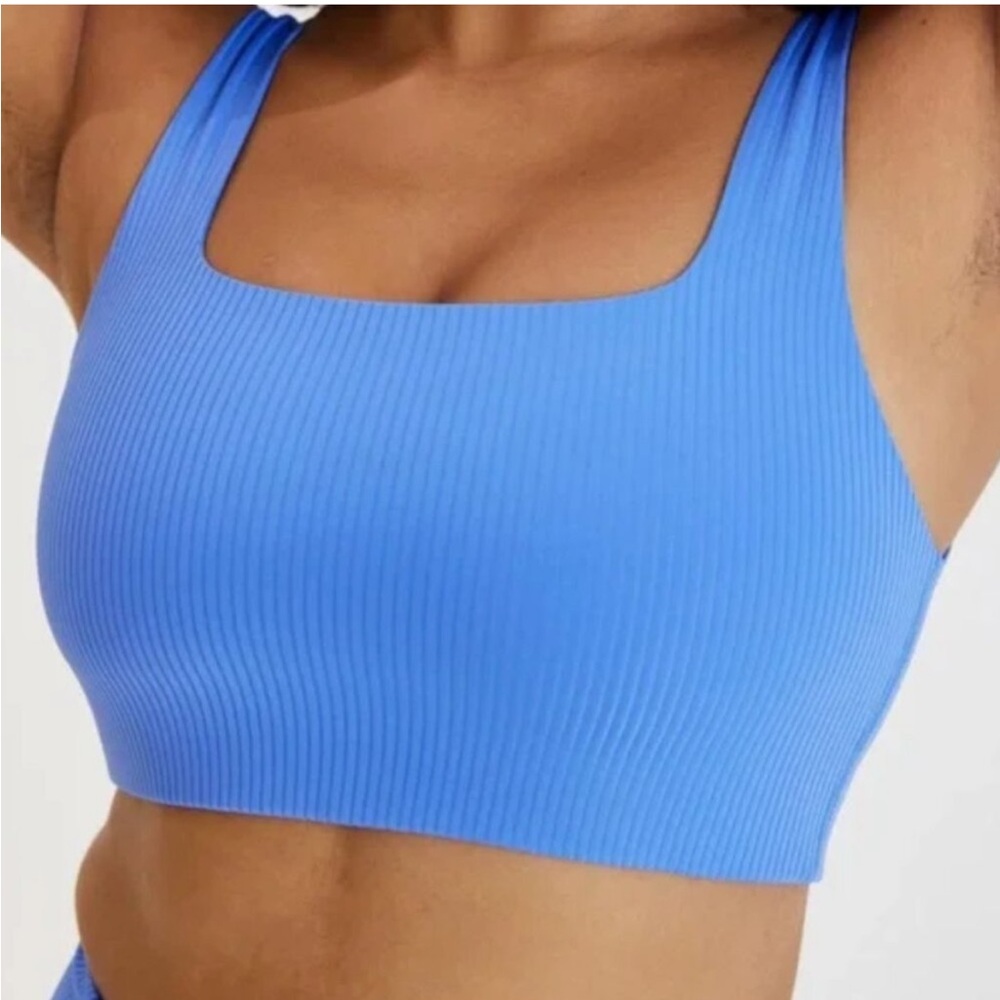 Girlfriend Collective Blue Sports Bra